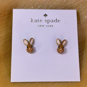 Kate Spade Gold-Tone Bunny Rabbit Earrings